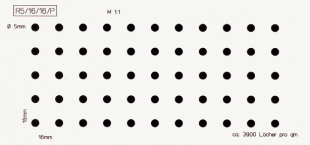 Lochanteil: ca. 7,7%/qm