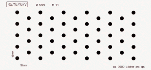 Lochanteil: ca. 7,7%/qm