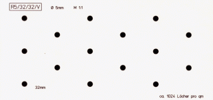 Lochanteil: ca. 2,0%/qm