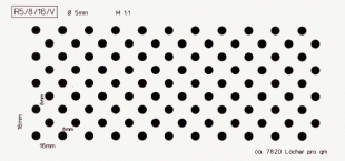 Lochanteil: ca. 15,4%/qm