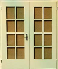 Ganzglas, Fichte massiv, mit Sprossen