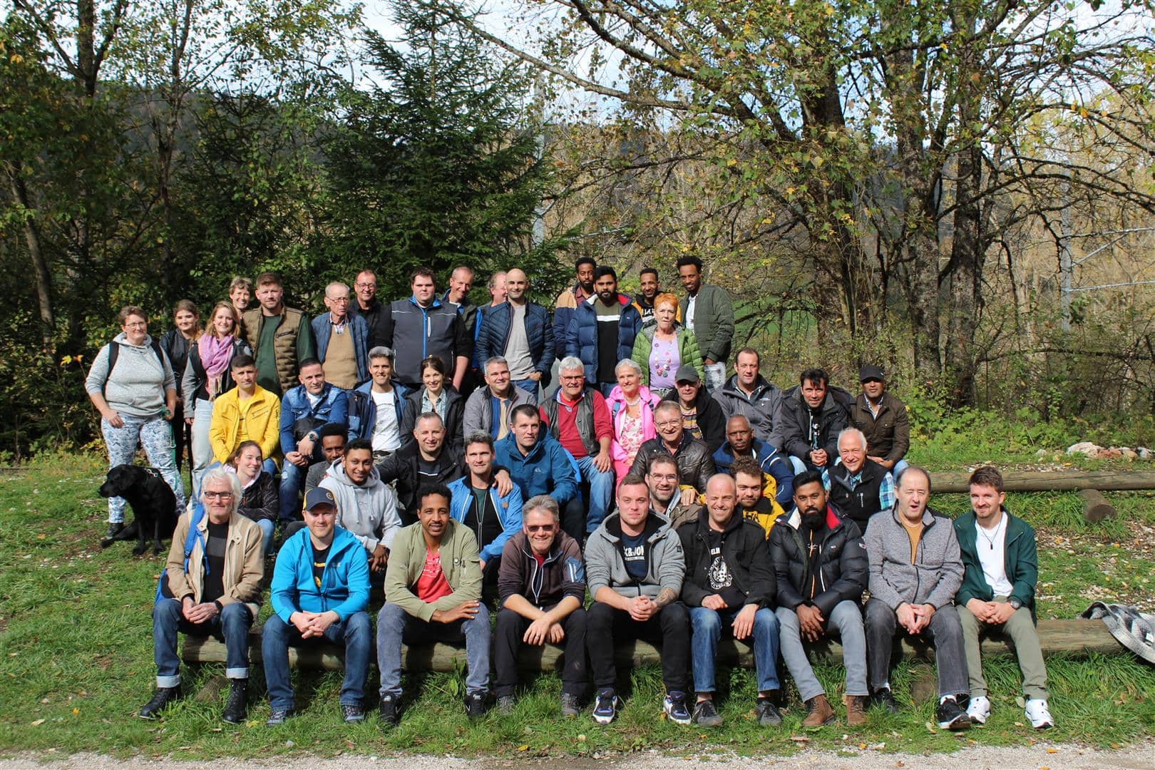 Photo de groupe des Woodworker lors de la sortie d'entreprise 2022